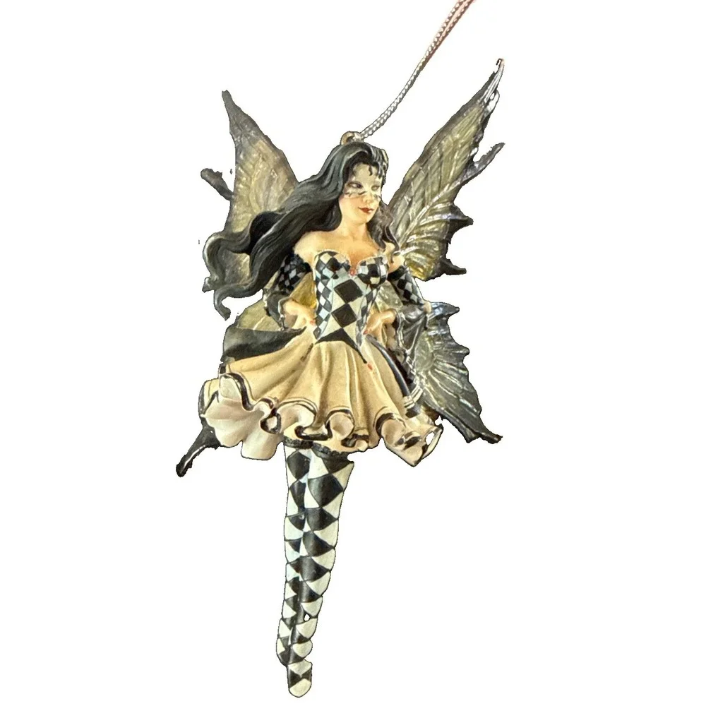 Dragonsite Symphony In Black & White Fairy Ornament by Nene Thomas NT109